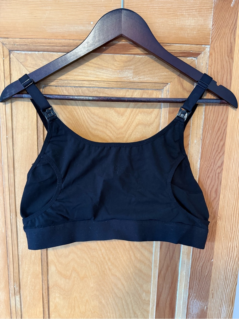 Black Everyday Nursing Sports Bra with Easy-Release Clips